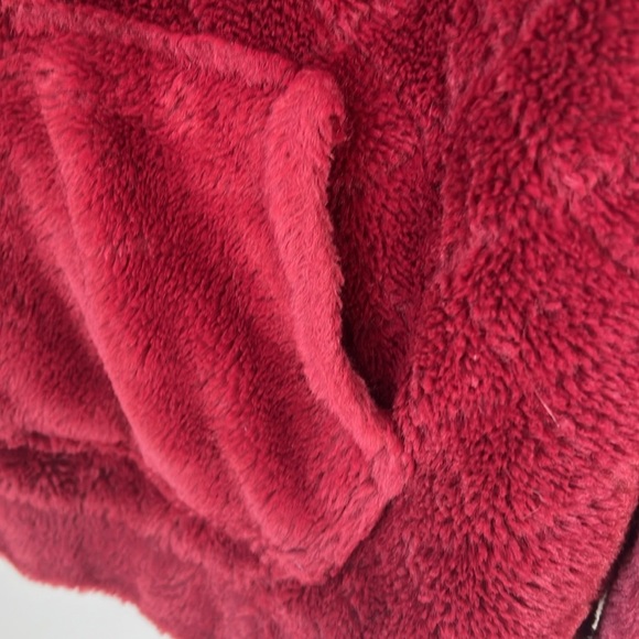 No Boundaries Furry Jacket Half Zip Kangaroo Pocket Fleece Coat Women’s Small - Picture 12 of 16
